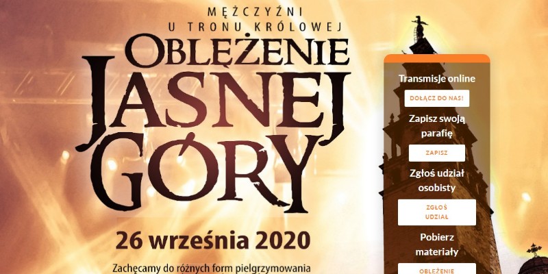 Męskie oblężenie Jasnej Góry 2020